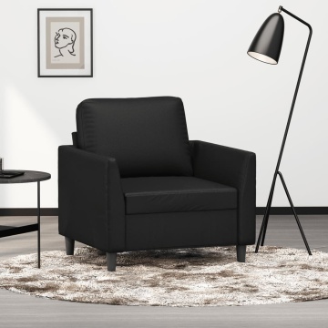 Canapea de o persoană, 60 cm, piele ecologică - Img 1