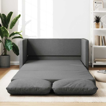 Canapea extensibilă 2 în 1, gri închis, 112x174x55 cm, textil - Img 1