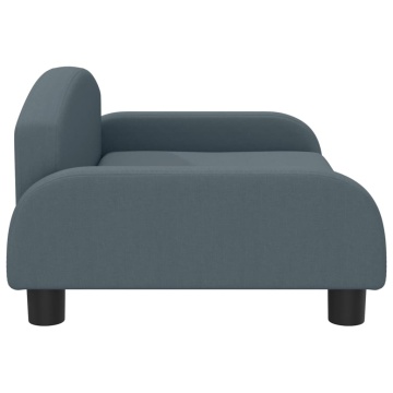 Canapea pentru copii, gri, 70x45x30 cm, material textil - Img 4