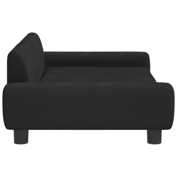 Canapea pentru copii, negru, 100x54x33 cm, catifea - Img 4