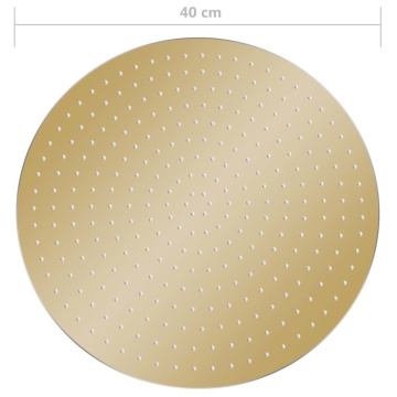 Cap de duș tip ploaie rotund, auriu, 40 cm, oțel inoxidabil - Img 6