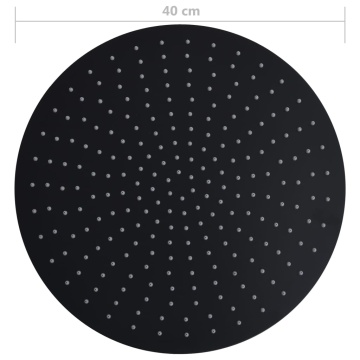 Cap de duș tip ploaie rotund, negru, 40 cm, oțel inoxidabil - Img 6
