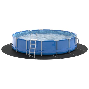 Capac Rotund pentru Piscină Negru Plastic Ø 610 cm - Img 3