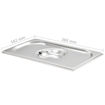 Capace pentru tavă GN 1/4, 4 buc., oțel inoxidabil - Img 5