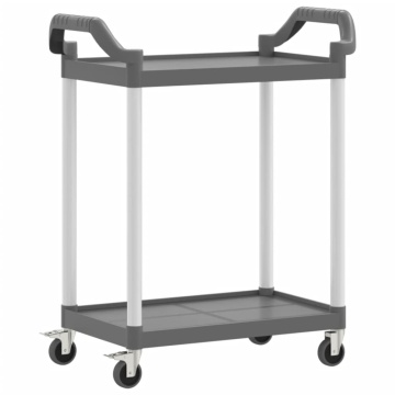 Cărucior cu 2 niveluri, gri, 81x41x92 cm, aluminiu - Img 2