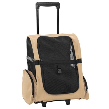 Cărucior pentru animale de companie 3 în 1, design nisipos, 48x32x57 cm, material Oxford - Img 2