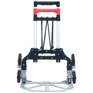 Cărucior pliabil pentru scări, 70 kg, argintiu, aluminiu - Img 3