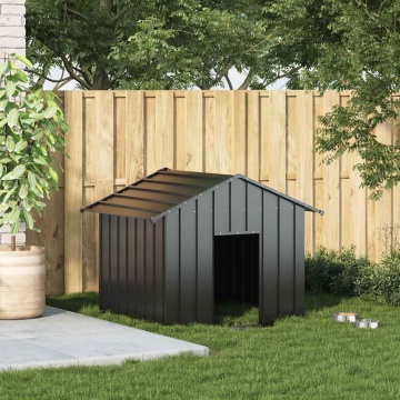Casă pentru câini cu acoperiș 131x101x102 cm oțel galvanizat - Img 2
