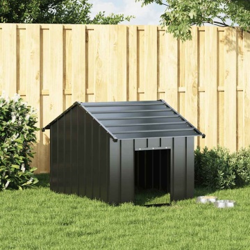 Casă pentru câini cu acoperiș 83x130x85 cm oțel galvanizat - Img 2