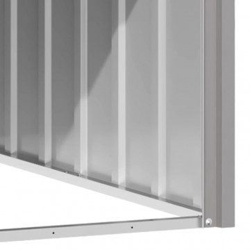 Casă pentru câini, gri, 116,5x153x81,5 cm, oțel galvanizat - Img 4