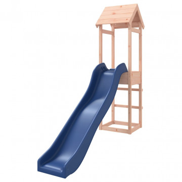 Căsuță de joacă cu tobogan, lemn masiv douglas - Img 3