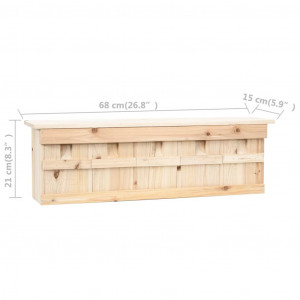 Căsuță de vrăbii cu 5 încăperi, 68 x 15 x 21 cm, lemn de brad - Img 6