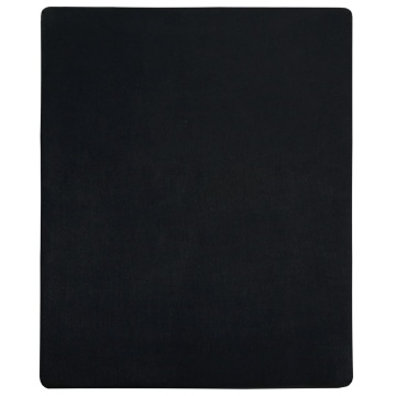 Cearșaf de pat cu elastic, 2 buc., negru, 90x200 cm, bumbac - Img 2