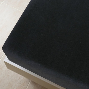 Cearșaf de pat cu elastic, negru, 180x200 cm, bumbac - Img 4