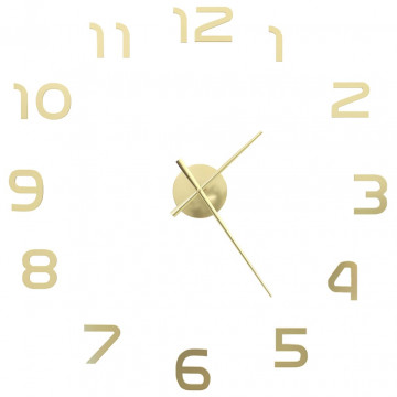 Ceas de perete 3D, auriu, 100 cm, XXL, design modern - Img 2