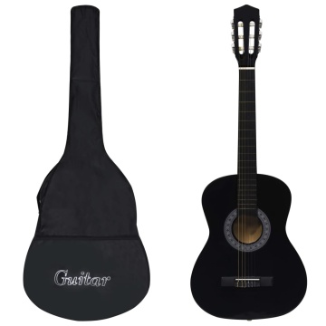 Chitară clasică pentru începători, cu husă, negru, 3/4 36 - Img 1