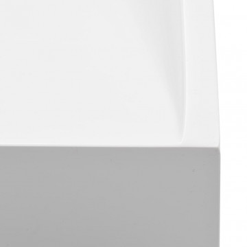 Chiuvetă, alb, 60x38x11 cm, conglomerat turnat mineral/marmură - Img 5
