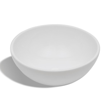 Chiuvetă de baie cu robinet mixer, ceramică, rotund, alb - Img 4