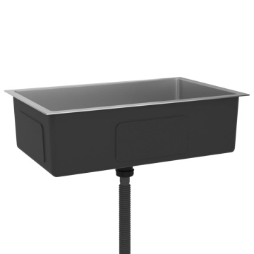 Chiuvetă de bucătărie lucrată manual, oțel inoxidabil - Img 3