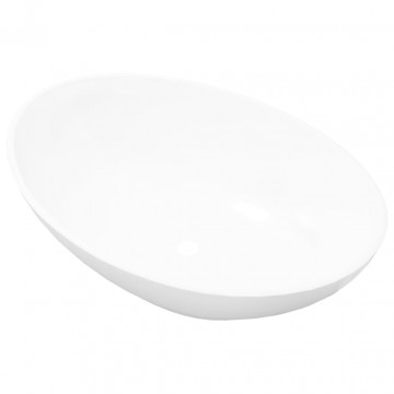 Chiuvetă ovală, alb, 40 x 33 cm, ceramică premium - Img 2