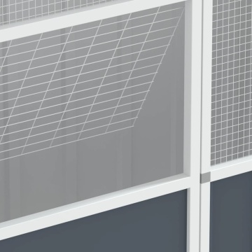 Colivie pentru păsări antracit 115x78x200 cm oțel galvanizat - Img 6
