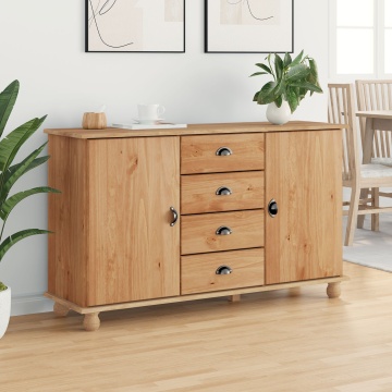Comoda ASKIM 133,5x40x79 cm Lemn masiv de pin - Img 4