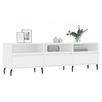 Comodă TV, alb, 150x30x44,5 cm, lemn prelucrat - Img 3