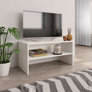 Comodă TV, alb, 80x40x40 cm, PAL - Img 1