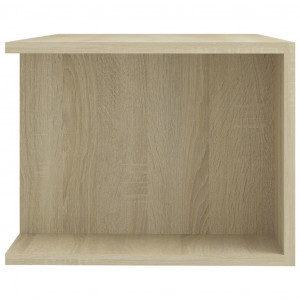 Comodă TV cu lumini LED, stejar Sonoma, 90x39x30 cm - Img 7