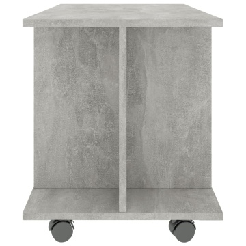 Comodă TV cu roți, gri beton, 80x40x45 cm, lemn prelucrat - Img 6