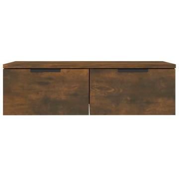 Comodă TV de perete, stejar fumuriu, 68x30x20 cm lemn prelucrat - Img 6