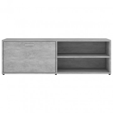 Comodă TV, gri beton, 120x34x37 cm, lemn prelucrat - Img 6