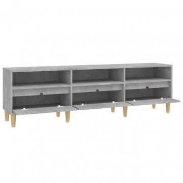 Comodă TV, gri beton, 150x30x44,5 cm, lemn prelucrat - Img 6