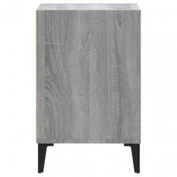 Comodă TV, gri sonoma, 100x35x55 cm, lemn prelucrat - Img 5