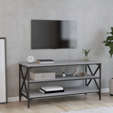 Comodă TV, gri sonoma, 100x40x50 cm, lemn prelucrat - Img 1
