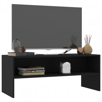 Comodă TV, negru, 100 x 40 x 40 cm, PAL - Img 3