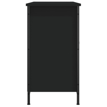 Comodă TV, negru, 100x35x65 cm, lemn compozit - Img 6