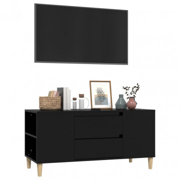 Comodă TV, negru, 102x44,5x50 cm, lemn prelucrat - Img 4