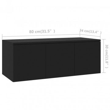 Comodă TV, negru, 80 x 34 x 30 cm, PAL - Img 7