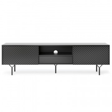 Comoda TV Revers, grafit negru, 180 cm RE01 2D1S - Img 5