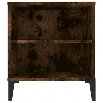 Comodă TV, stejar fumuriu, 102x44,5x50 cm, lemn prelucrat - Img 7