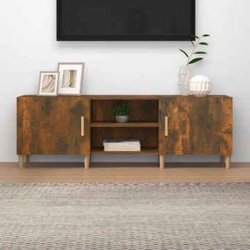 Comodă TV, stejar fumuriu, 150x30x50 cm, lemn prelucrat - Img 1