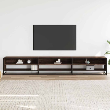 Comodă TV, stejar maro, 270x40x46 cm, lemn prelucrat - Img 3