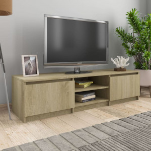 Comodă TV, stejar Sonoma, 140 x 40 x 35,5 cm, PAL - Img 1
