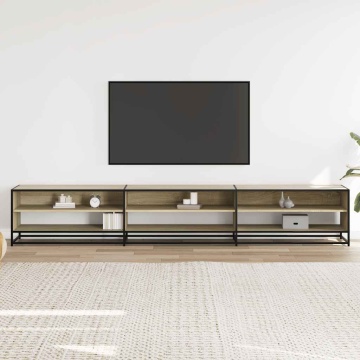 Comodă TV, stejar sonoma, 270x40x46 cm, lemn prelucrat - Img 3