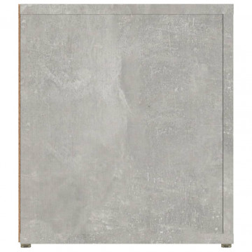 Comode TV, 2 buc., gri beton, 80x31,5x36 cm, lemn prelucrat - Img 7
