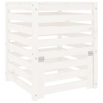Compostor, alb, 63,5x63,5x77,5 cm, lemn masiv de pin - Img 2