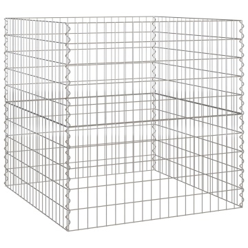 Compostor de grădină 100x100x100 cm din oțel galvanizat, pătrat - Img 2