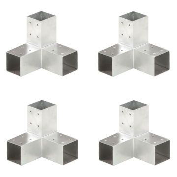 Conectori de grindă, formă Y, 4 buc, 71x71 mm, metal galvanizat - Img 1