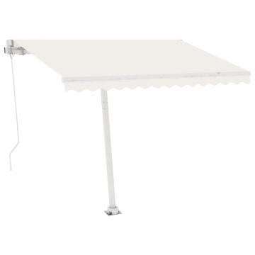 Copertină autonomă retractabilă automat, crem, 350x250 cm - Img 4